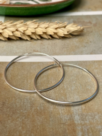 Large Plain Hoops Sterling Silver Oorbellen