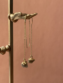 Labradoriet Earchains - Gold Vermeil