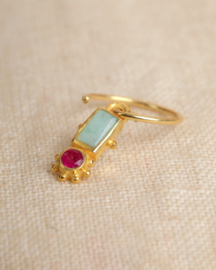 Guarani Amazonite Gold Vermeil Earrings / Muja Juma