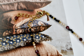Mix Mineral & Pearl Bracelet Brown