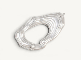 Organic Oval Bedel - Stainless Steel Zilver