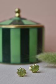 Rocky Peridot Oorstekers - Gold Vermeil