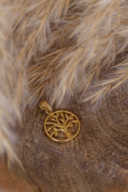 Gold Vermeil Tree Of Life Circle Pendant