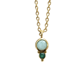 Llyr Collier Amazonite/ Agate  / Muja Juma