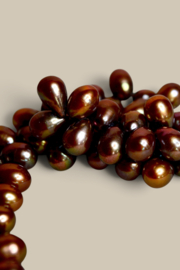 Zoetwater Parel Kralen 8 x 11 mm - Brons/ Bruin (per 4 stuks)