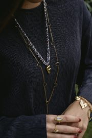 Alfabet Charm RVS Goud (Keuzemenu)