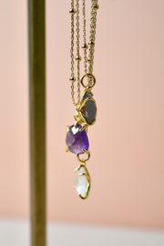 Amethist Amora Ketting - Gold Plated