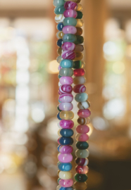 Agaat Mix 8 x 5 mm Rondel Kralen