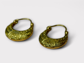 Chunky Boho Hoops Brass