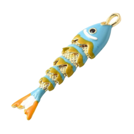 Tropische Vis Bedel - Gold Plated