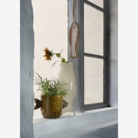 Stoneware Flower Pot W/ Fish / Madam Stoltz