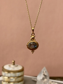 Labradorite Dots Gold Vermeil Pendant