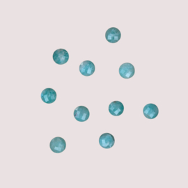 Amazoniet Facet Coin Kralen (10 pcs)
