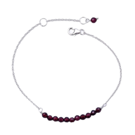 Garnet Sterling Silver Bracelet / Armband