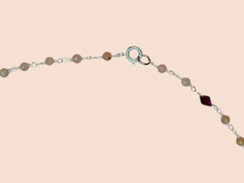 Amethist Mystic Leaf Ketting - Silver Plated