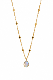 Maansteen Rani Drops Ketting - Gold Plated