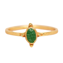 Green Zed Ring Gold Vermeil / Muja Juma