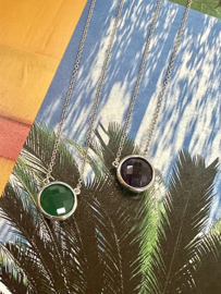 Amethist Zane Ketting - Sterling Zilver