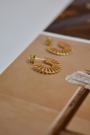 Windmill Semi-Hoop Oorstekers - Gold Vermeil