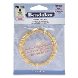 Beadalon Buigdraad 20 Gauge Round Gold