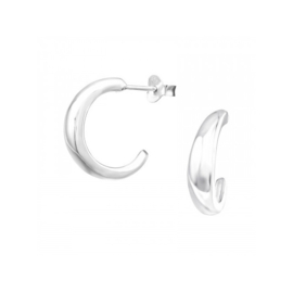 Half Hoop Studs Sterling Silver / Oorstekers