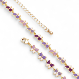 Butterfly Charm Bracelet Purple
