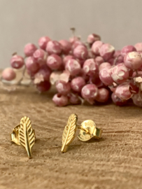 Feather Studs Gold Vermeil