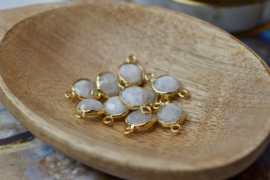 Maansteen Connector Bedel - Gold Plated