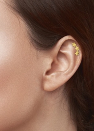 Triple Flower Piercing Gold Vermeil