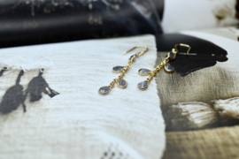 Labradorite Gold Vermeil Chain Earrings