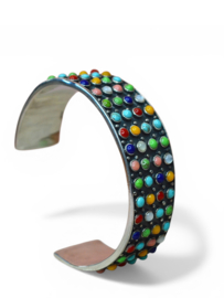 Multi Stone Bangle - Sterling Zilver