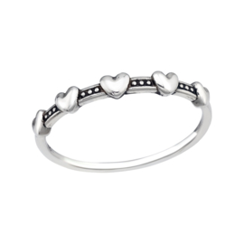 Hearts Ring Sterling Silver