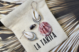 Boho Cowrie Shell Earrings /Sterling Silver