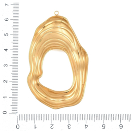 Organic Oval Bedel - Stainless Steel Goud