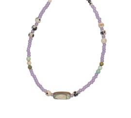Dalmatian Collection Purple Beaded Bracelet (Silver/Gold) (1pc)
