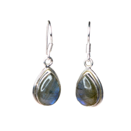 Labradorite Earrings Sterling Silver
