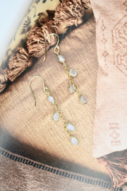 Maansteen Chain Earrings - Gold Vermeil 