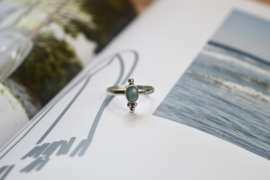 Trippel Dots Larimar Ring Sterling Silver