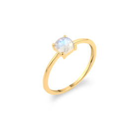 Moonstone Square Ring Gold Vermeil