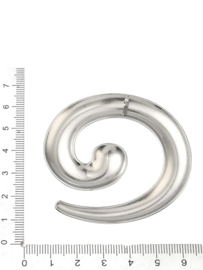 Swirl Charm/ Pendant – Silver Stainless Steel