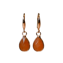 Aventurine Gold Plated Earrings