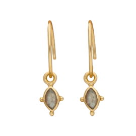 Labradorite and Dots Earrings Gold Vermeil/ Muja Juma