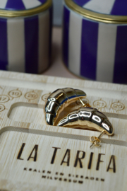 Large Croissant Earstuds Gold Plated