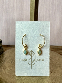 Amazonite and Dots Earrings Gold Vermeil/ Muja Juma