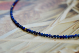 Lapis Lazuli Beaded Gold Vermeil Necklace