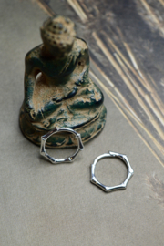 Bamboo Hoops Sterling Silver