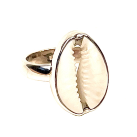 Cowrie Shell Ring Sterling Silver