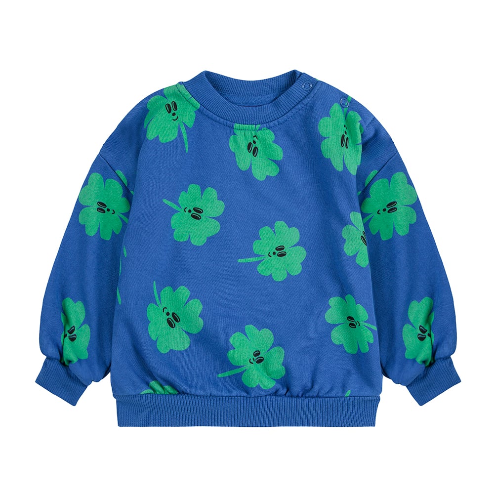 Bobo Choses Lucky Clover all over baby sweatshirt