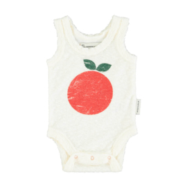 Piupiuchick | Baby | Mouwloze bodysuit met appelprint
