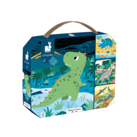 Janod Vier Puzzels Dinosaurussen | 2+